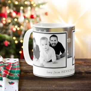Christmas Two Photo Custom Family Holiday Coffee Mug