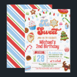 Christmas Two Sweet Birthday Invitation - Boy<br><div class="desc">Perfect Invitation to Celebrate that Special Birthday!

For Digital Invitation File,  visit our Etsy shop:
https://www.etsy.com/listing/1581319559/editable-christmas-birthday-invitation?ref=listings_manager_grid

For Matching items on Etsy:
https://www.etsy.com/shop/BDPDesigns?ref=shop-header-name&listing_id=1580316351&search_query=christmas two sweet</div>