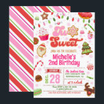 Christmas Two Sweet Birthday Invitation - Girl<br><div class="desc">Perfect Invitation to Celebrate that Special Birthday!

For Digital Invitation File,  visit our Etsy shop:
https://www.etsy.com/listing/1580316351/editable-christmas-birthday-invitation?ref=listings_manager_grid

For Matching items on Etsy:
https://www.etsy.com/shop/BDPDesigns?ref=shop-header-name&listing_id=1580316351&search_query=christmas two sweet</div>