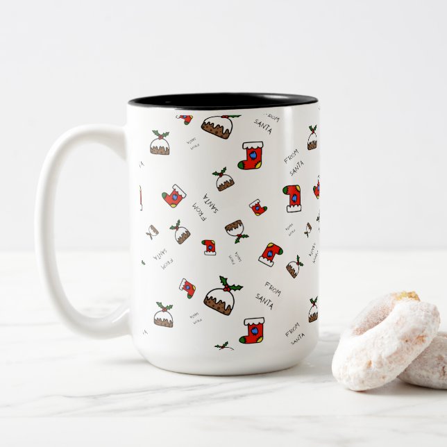 Christmas Two-Tone Coffee Mug (With Donut)