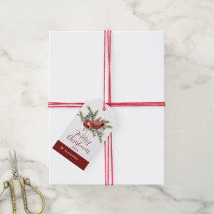 Christmas typography and Red Robin Gift Tags