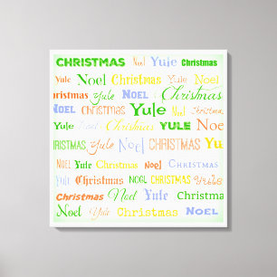 Christmas Typography Canvas Print