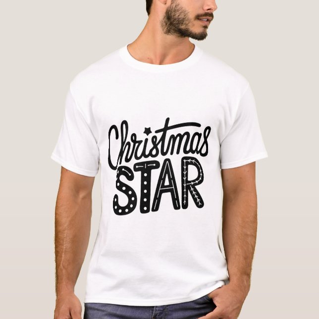 Christmas Typography Sayings T-Shirt (Front)