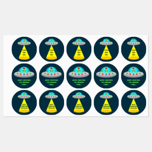 Christmas UFO Ho Ho Alien flying saucer Custom