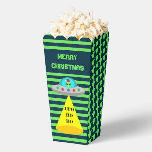 Christmas UFO Ho Ho Alien flying saucer Custom Favor Box