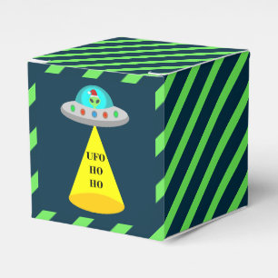 Christmas UFO Ho Ho Alien flying saucer Favor Box