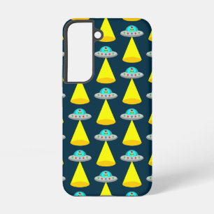 Christmas UFO Ho Ho Alien flying saucer Patterned Samsung Galaxy Case
