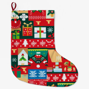 Christmas Ugly Sweater 1 Large Christmas Stocking