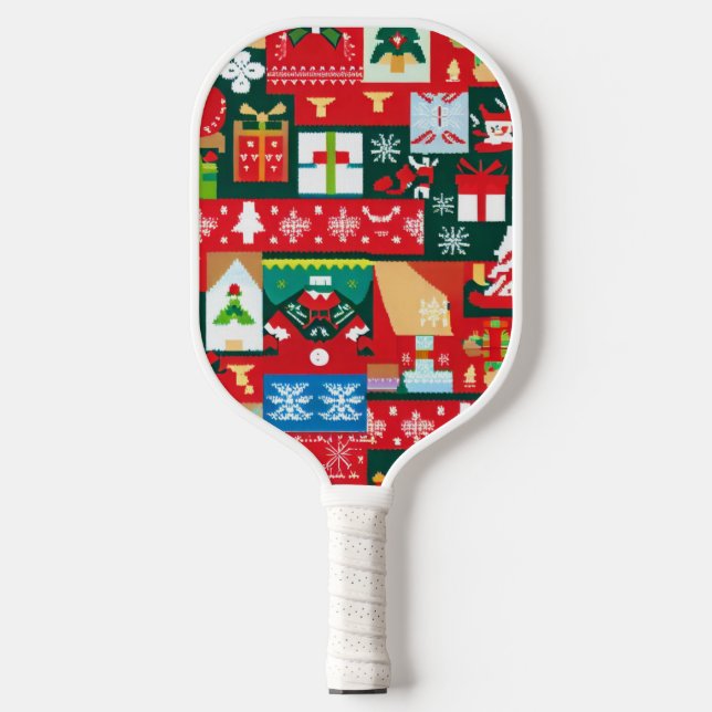 Christmas Ugly Sweater (1) Pickleball Paddle (Front)
