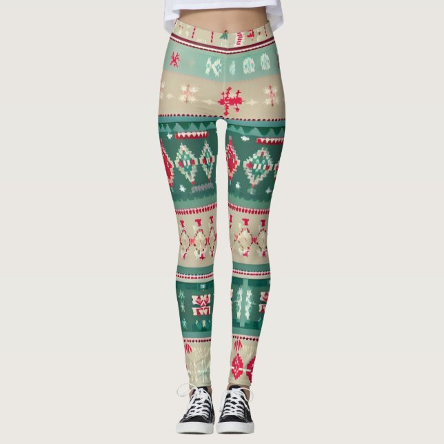 Christmas Ugly Sweater 2 Leggings (Front)