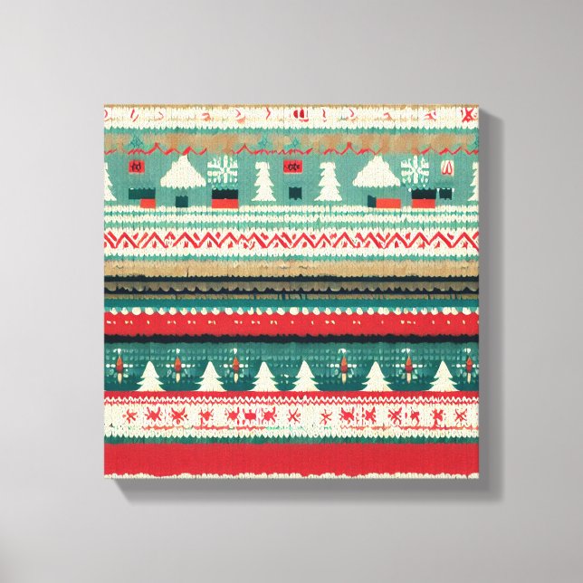 Christmas Ugly Sweater 3 Canvas Print (Front)