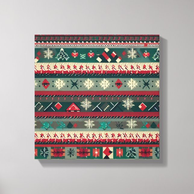 Christmas Ugly Sweater 4 Canvas Print (Front)