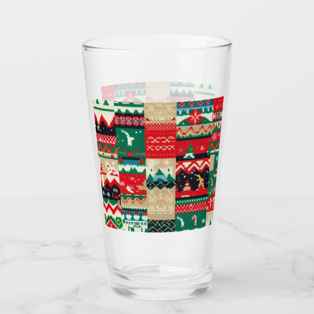 Christmas Ugly Sweater 8 Glass (Front)