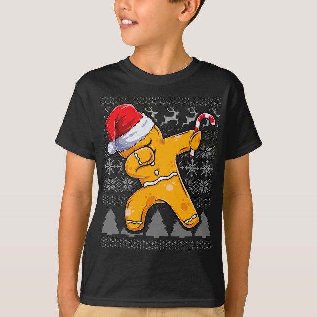 Christmas Ugly Sweater Apparel, Cookie Dabbing Gin (Front)
