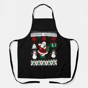 Christmas Ugly Sweater Kenosha Wisconsin Apron