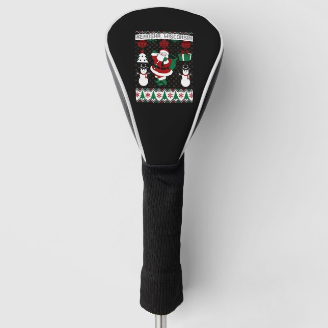 Christmas Ugly Sweater Kenosha Wisconsin Golf Head Cover (Front)