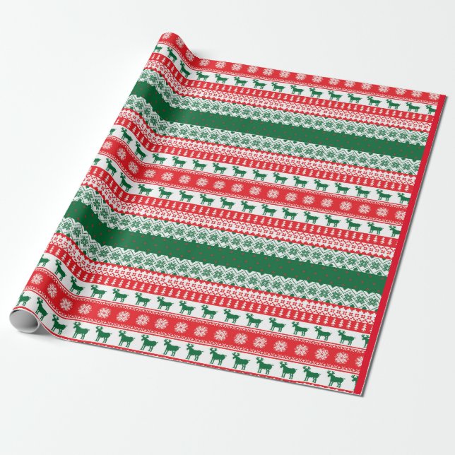 Christmas - Ugly Sweater - Tacky - Jumper - Wrapping Paper (Unrolled)