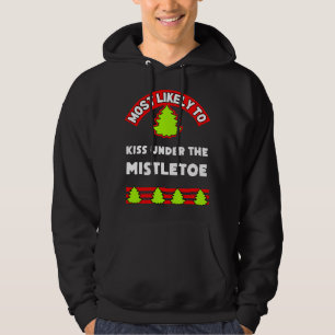 Christmas ugly xmas most likely to kiss under the hoodie
