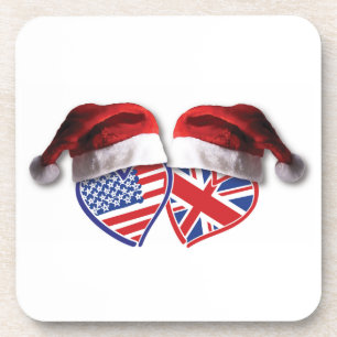 Christmas UK USA Patriotic Heats Coaster