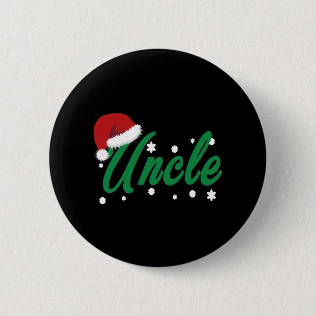 Christmas Uncle 2 Inch Round Button (Front)