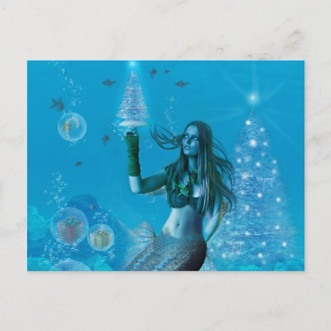 Christmas Under the Sea (Postcard) Holiday Postcard (Front)