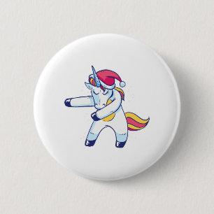 Christmas Unicorn 2 Inch Round Button