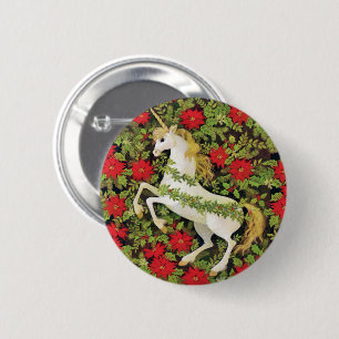 Christmas Unicorn 2 Inch Round Button
