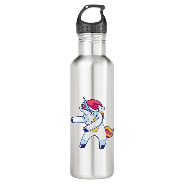 Christmas Unicorn 710 Ml Water Bottle (Front)