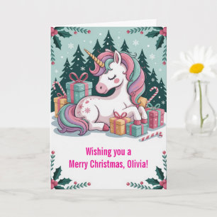 Christmas Unicorn Card