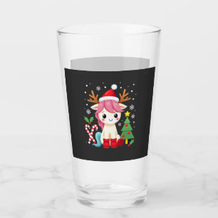 Christmas Unicorn Cute Magical Xmas Toddler Girls Glass