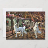 Christmas Unicorn Fantasy Holiday Scene