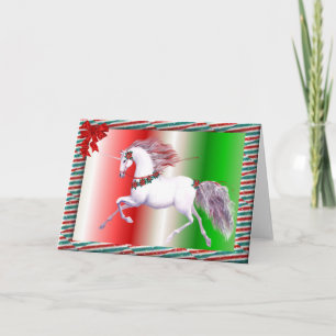 Christmas unicorn holiday card