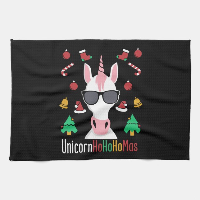 Christmas Unicorn                                  Kitchen Towel (Horizontal)
