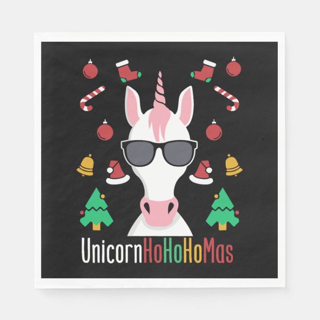 Christmas Unicorn                                  Napkin (Front)