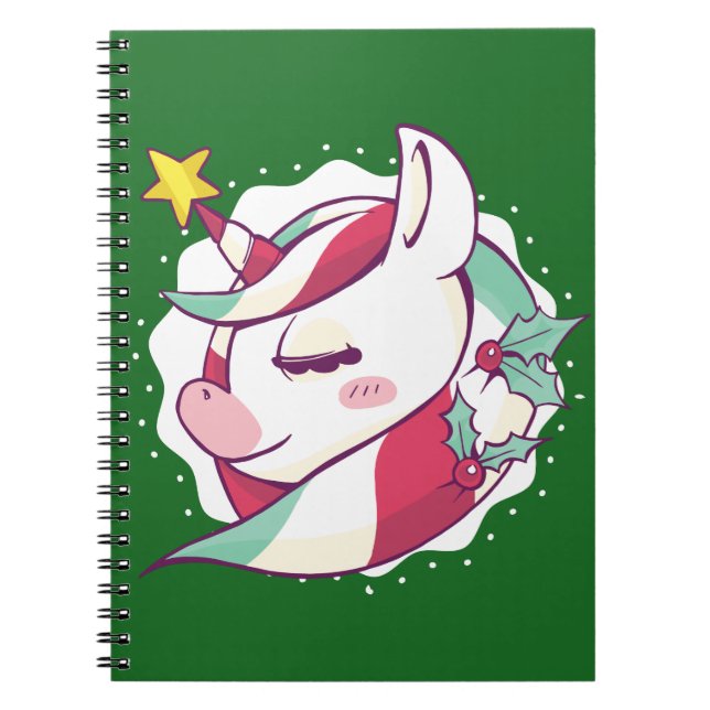 Christmas Unicorn Notebook (Front)