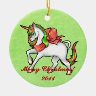 Christmas Unicorn  Ornament