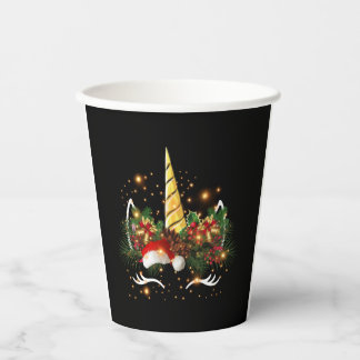 Christmas Unicorn Paper Cups