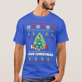Christmas Unicorn Santa Christmasree Unicorn retro T-Shirt