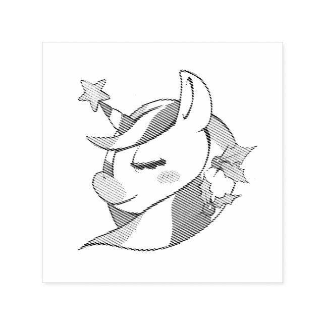 Christmas Unicorn Self-inking Stamp (Design)