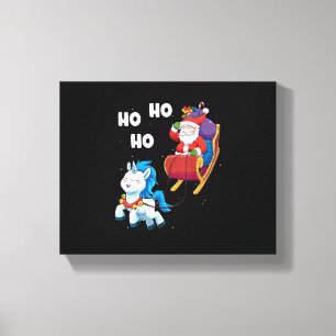 Christmas Unicorn Shirt Magical Xmas Santa Claus S Canvas Print