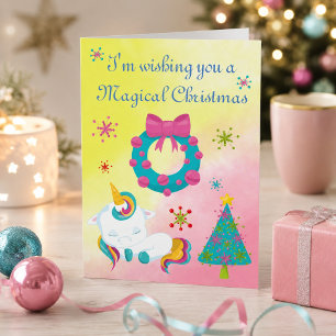Christmas Unicorn Snowflakes and Wreath