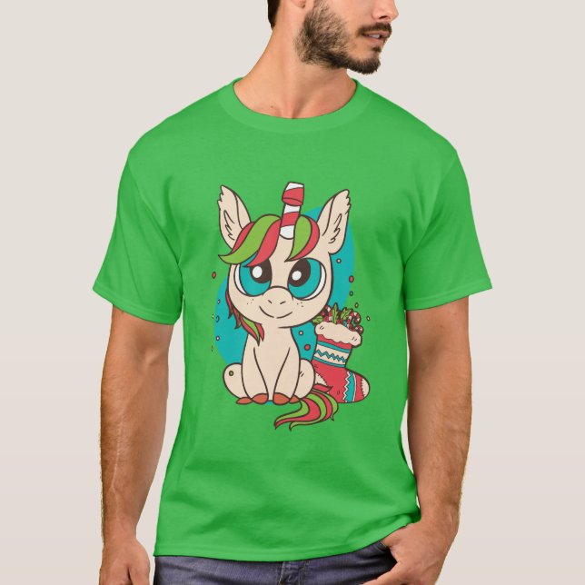 Christmas Unicorn T-Shirt (Front)