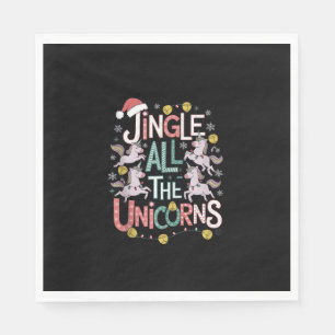 Christmas Unicorns Jingle All The Unicorns Squad P Napkin