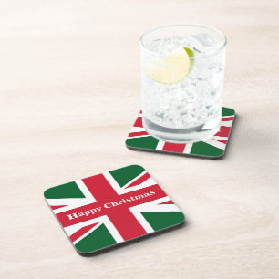 Christmas Union Jack Coaster