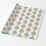 Christmas Unique Watercolor Magenta Wrapping Paper<br><div class="desc">This unique Christmas pattern wrapping paper was designed using decorative watercolor holiday ornaments in shades of magenta, orange and green with pine bows. It can be used for gift wrapping. Check out more unique Christmas gifts designs by Victoria Grigaliunas at www.zazzle.com/dotellabelle Art and design by Victoria Grigaliunas of Do Tell...</div>