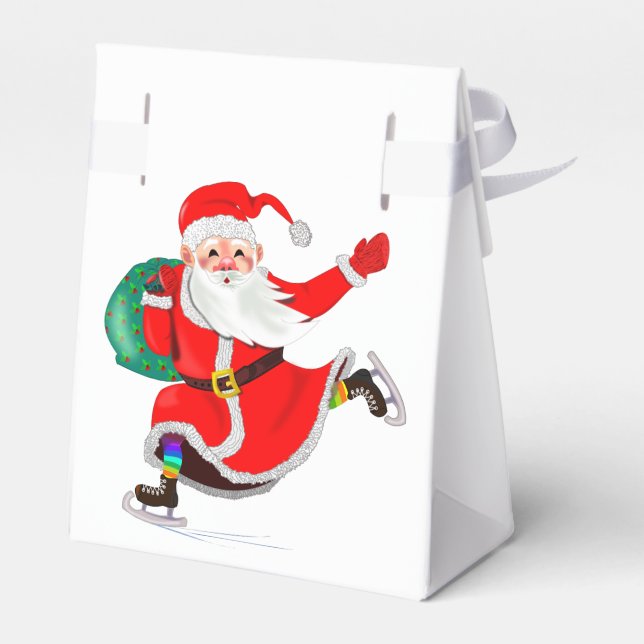 Christmas v Santa Gift Favor Box (Back Side)