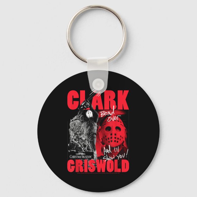 Christmas Vacation Clark Griswold Hockey Mask Holi Keychain (Front)