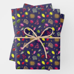 Christmas Vacation   Holiday Pattern Wrapping Paper Sheet