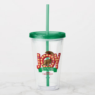 Christmas Vacation Joy to the Squirrel Acrylic Tumbler