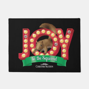 Christmas Vacation Joy to the Squirrel Doormat